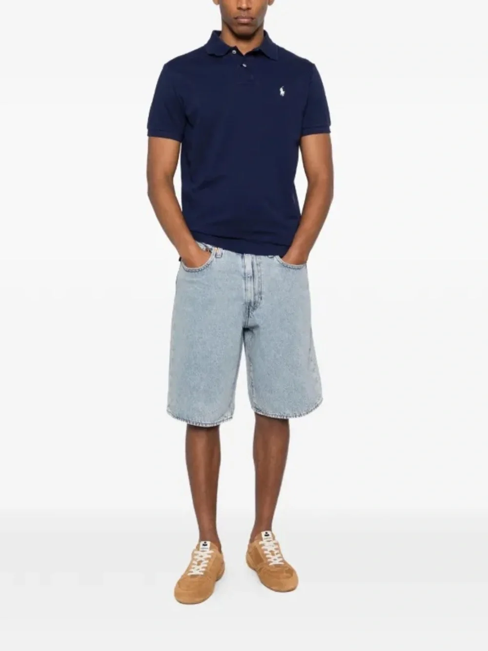 Ralph Lauren Navy Short-Sleeve Polo with White Pony